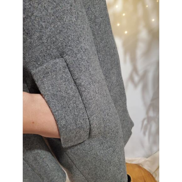 J. Crew Mercantile Classic Wool Cocoon City Coat Womens Size 4 Gray Zip  NWT - Picture 5 of 12